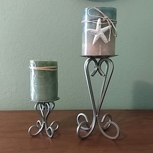 ⬇️🎁⬇️2 Silver Candle Holders